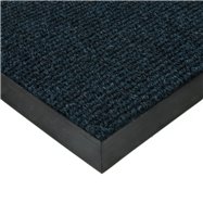 Modrá textilní vnitřní čistící zátěžová vstupní rohož FLOMA Catrine - délka 50 cm, šířka 90 cm a výška 1,35 cm
