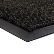 Černá textilní zátěžová čistící vnitřní vstupní rohož FLOMA Catrine - délka 80 cm, šířka 120 cm a výška 1,35 cm