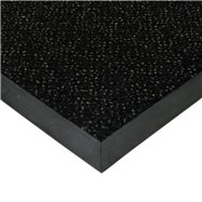 Černá textilní vnitřní čistící vstupní rohož FLOMA Cleopatra Extra (Bfl-S1) - délka 60 cm, šířka 80 cm a výška 1 cm