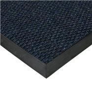 Modrá textilní zátěžová čistící vnitřní vstupní rohož FLOMA Fiona - délka 60 cm, šířka 90 cm a výška 1,1 cm