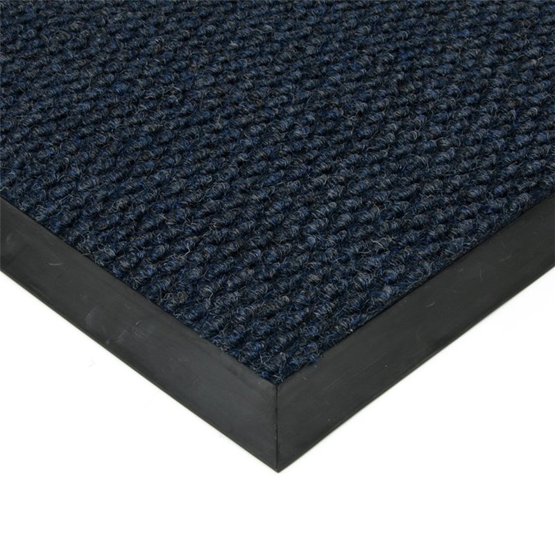 Modrá textilní zátěžová čistící vnitřní vstupní rohož FLOMA Fiona - délka 100 cm, šířka 100 cm a výška 1,1 cm