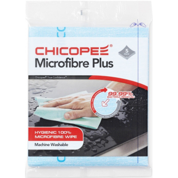Utěrky CHICOPEE Microfibre Plus 34x40 cm/5 ks - modré