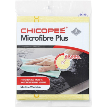 Utěrky CHICOPEE Microfibre Plus 34x40 cm/5 ks - žluté