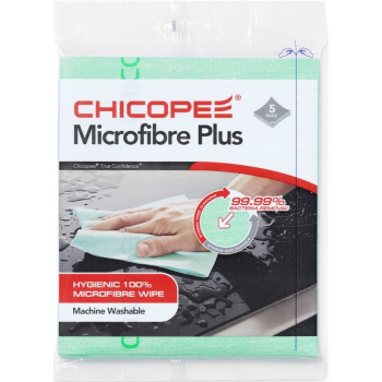 Utěrky CHICOPEE Microfibre Plus 34x40 cm/5 ks - zelené