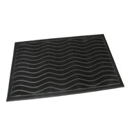 Gumová čistící venkovní vstupní rohož FLOMA Waves - délka 40 cm, šířka 60 cm a výška 0,9 cm