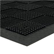 Gumová čistící venkovní vstupní rohož FLOMA Pin Squares - délka 40 cm, šířka 60 cm a výška 0,7 cm