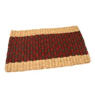 Kokosová venkovní čistící vstupní rohož FLOMA Colored Stripe - délka 35 cm, šířka 60 cm a výška 2,5 cm