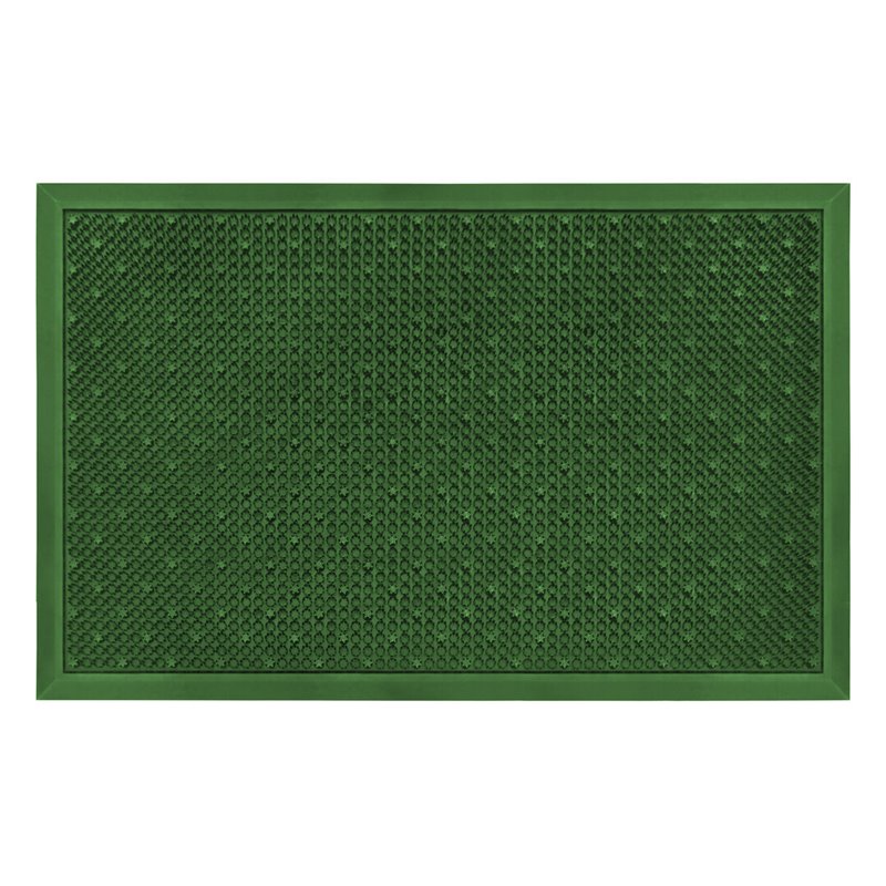 Zelená čistící venkovní vstupní rohož FLOMA Dots - délka 48 cm a šířka 76 cm