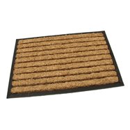 Kokosová čistící venkovní vstupní rohož FLOMA Stripes - délka 40 cm, šířka 60 cm a výška 2,2 cm