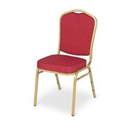 Banketová ocelová židle EXPERT ES100, červená/zlatá