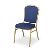 Banketová ocelová židle EXPERT ES160, modrá/zlatá