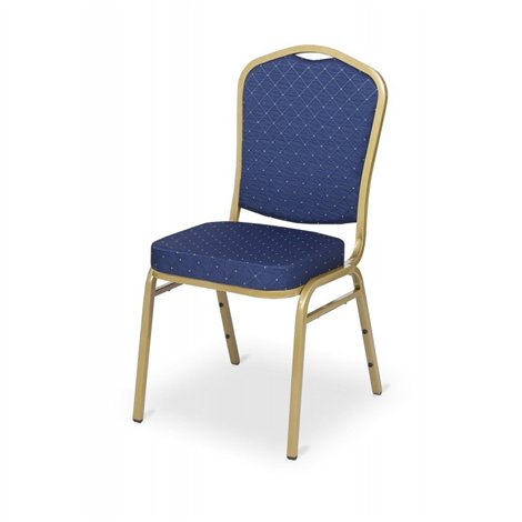 Banketová ocelová židle EXPERT ES160, modrá/zlatá