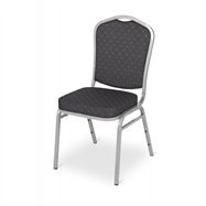 Banketová ocelová židle EXPERT ES180, černá/stříbrná