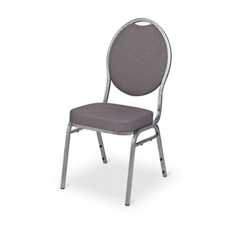 Banketová ocelová židle HERMAN DELUXE, šedá