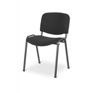 Konferenční ocelová židle ISO 24H BL, černá / černá