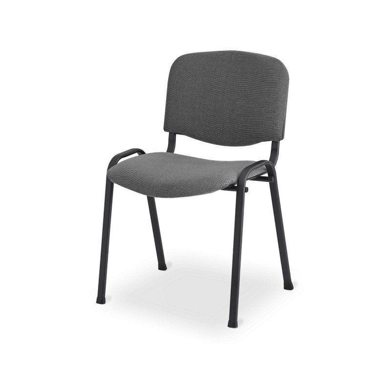 Konferenční ocelová židle ISO 24H BL, šedá / černá