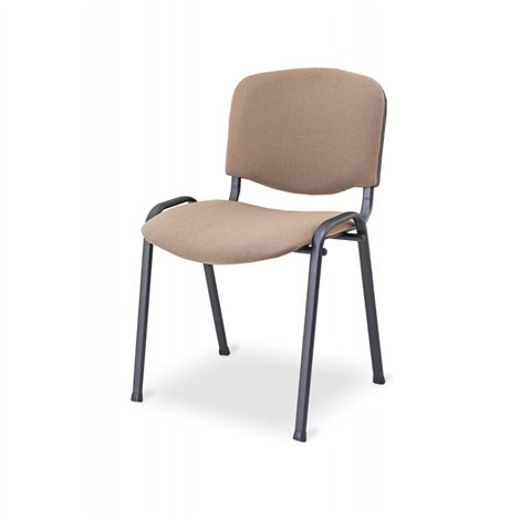 Konferenční ocelová židle ISO 24H BL, hnědá / černá