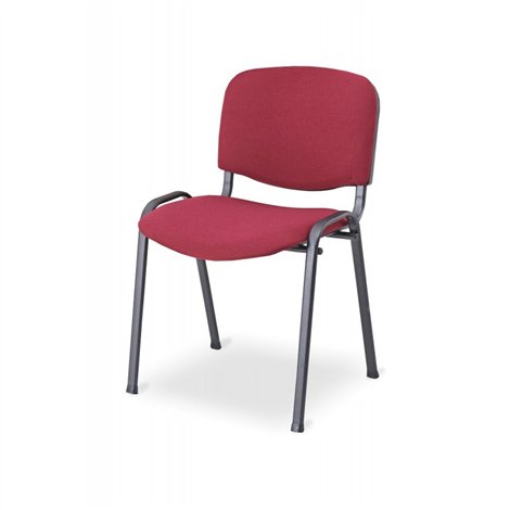 Konferenční ocelová židle ISO 24H BL, červená / černá