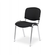 Konferenční ocelová židle ISO 24H CR, černá / chrom