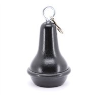 Dřevěná hotelová klíčenka KH-GN2 černá, buk, stříbrné kolečko