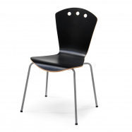 Jídelní židle Orlando, černá, al-lak