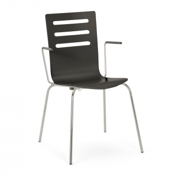 Jídelní židle Milla, s područkami, černá