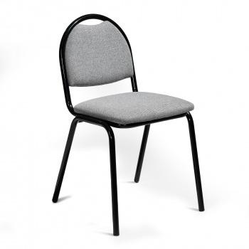 Jídelní židle Warren, textilní potah, šedá, černá