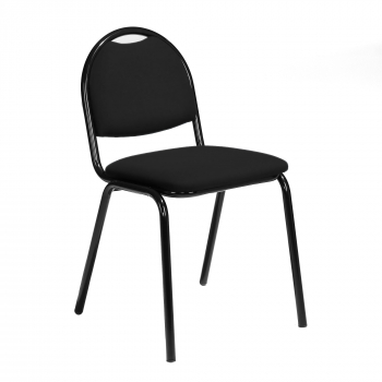 Jídelní židle Warren, černá koženka, černá