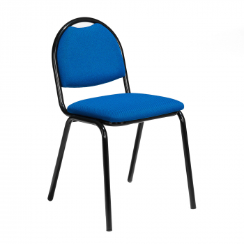 Jídelní židle Warren, textilní potah, modrá, černá