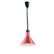 Výškově nastavitelná ohřívací lampa kónická, závěsná, barva měď 