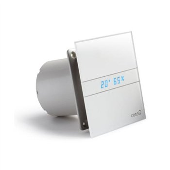 Ventilátor CATA e150 GTH sklo hygro časovač bílý