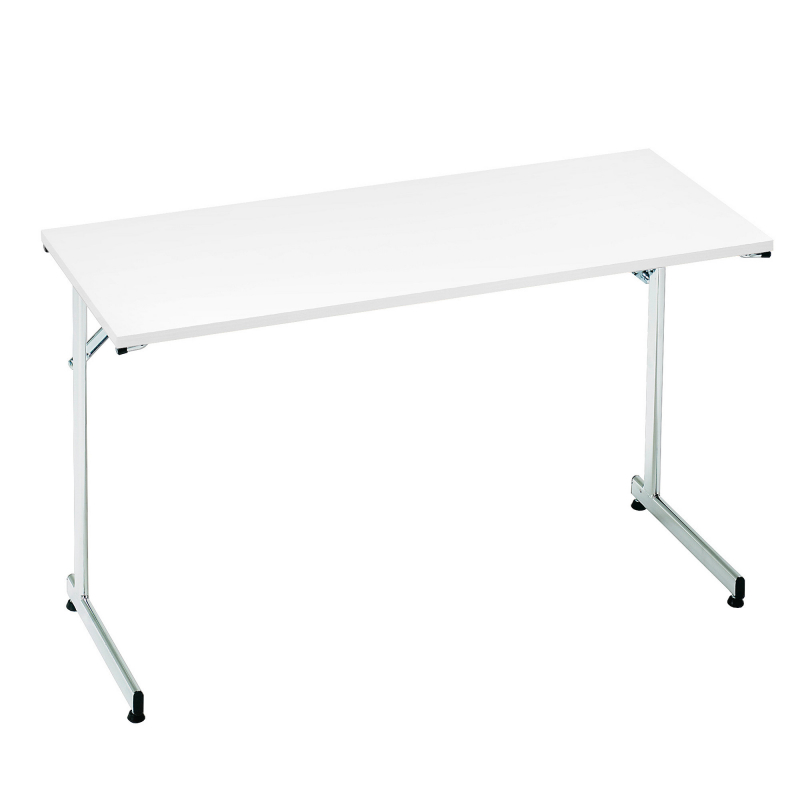 Skládací stůl Claire, 1200x600 mm, bílá, chrom