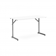 Skládací stůl Claire, 1200x600 mm, bílá, černá