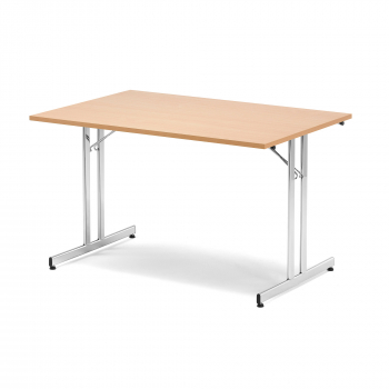 Skládací stůl Emily, 1200x800 mm, buk, chrom
