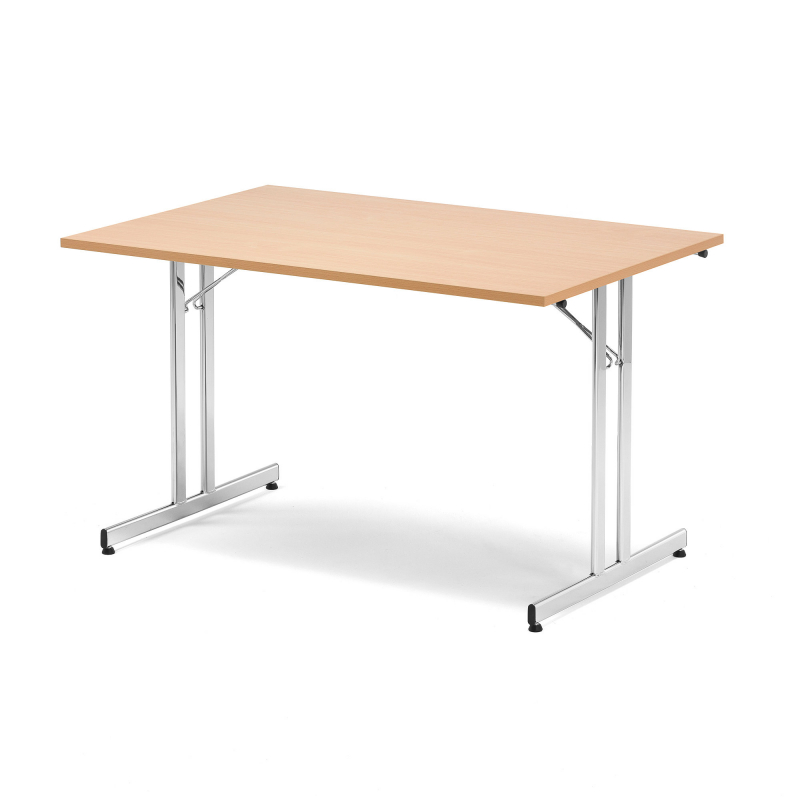 Skládací stůl Emily, 1200x800 mm, buk, chrom
