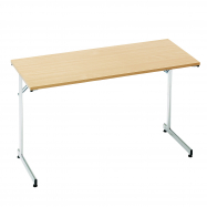 Skládací stůl Claire, 1200x600 mm, lamino buk, chrom