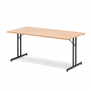 Skládací stůl Emily, 1800x800 mm, buk, černá