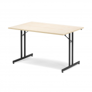 Skládací stůl Emily, 1200x800 mm, bříza, černá