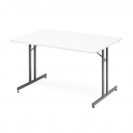 Skládací stůl Emily, 1200x800 mm, bílá, černá