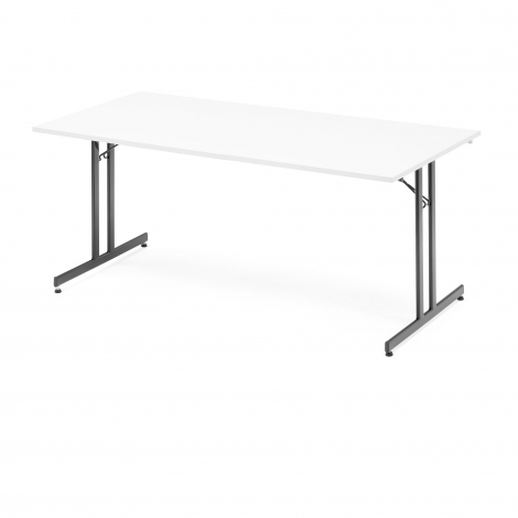 Skládací stůl Emily, 1800x800 mm, bílá, černá