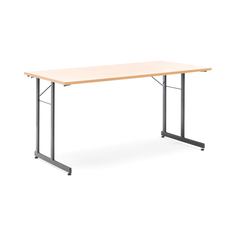 Skládací stůl Claire, 1400x700 mm, buk, černá