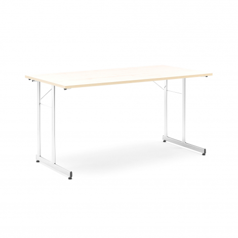 Skládací stůl Claire, 1400x700 mm, bříza, chrom