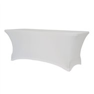 Elastický potah na hranatý cateringový stůl L120, Bílá