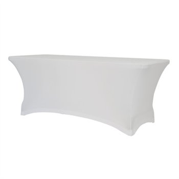 Elastický potah na hranatý cateringový stůl L120, Bílá