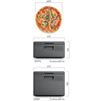 Termobox na pizzu Kitchen Line 480x480x(h)165 mm