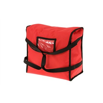 Ecomomic taška na 5 pizz, vel. XXL, 60x60 cm, červená s černým lemem