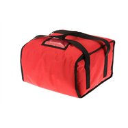 Ecomomic taška na 5 pizz, vel. S, 35x35 cm, červená s černým lemem