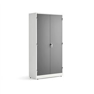 Kovová skříň Style, 1900x1000x400 mm, bílá, tmavě šedé dveře