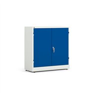 Kovová skříň Style, 1000x1000x400 mm, bílá, modré dveře