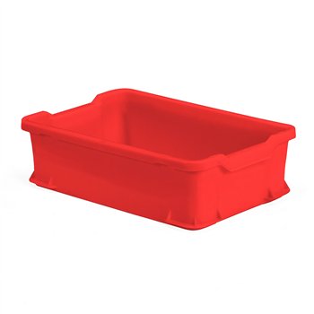 Plastová přepravka Pryce, 24 l, 600x400x145 mm, červená